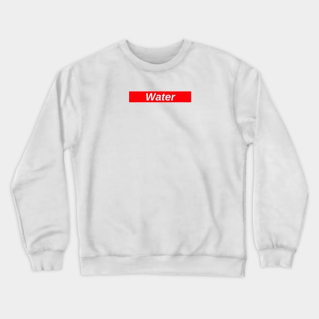 Water // Red Box Logo Crewneck Sweatshirt by FlexxxApparel